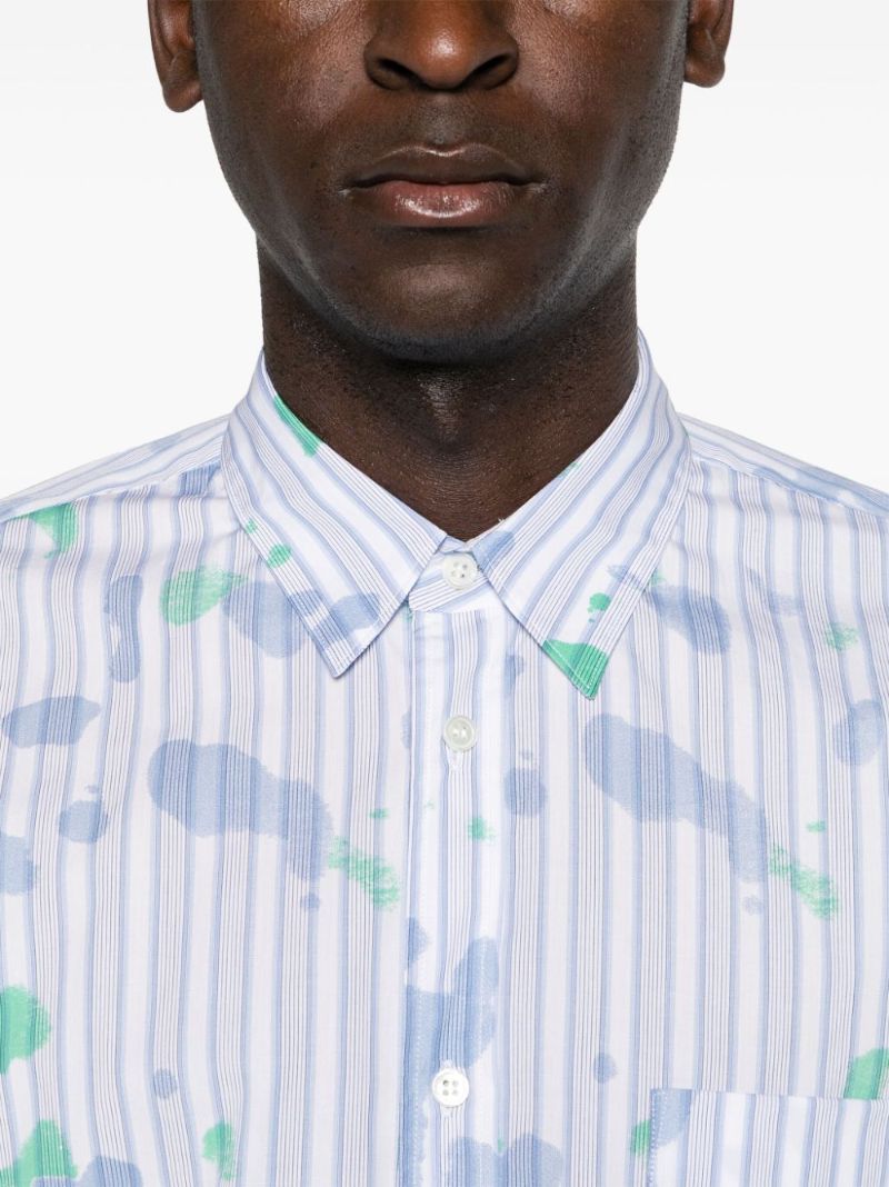 Blue Halo Stripe Cotton Shirt