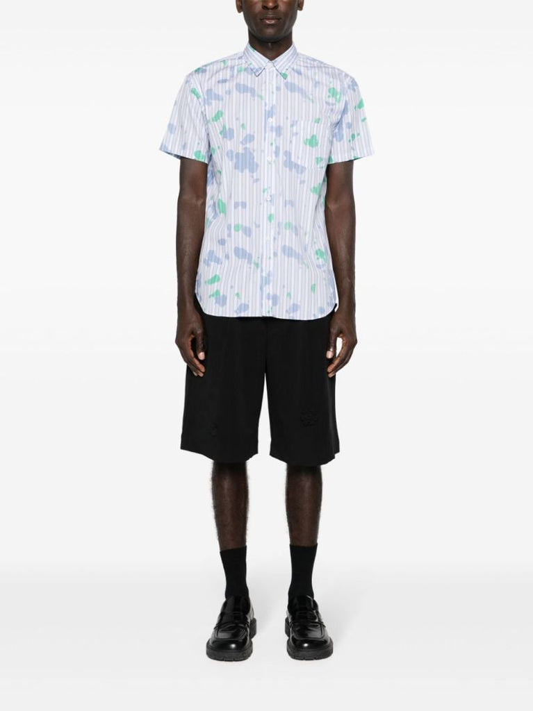 Blue Halo Stripe Cotton Shirt