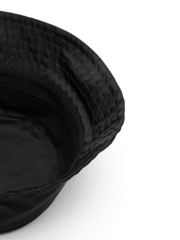 Black Logo Embroidered Bucket Hat