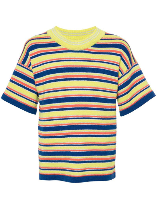 Yellow Striped Knit Top