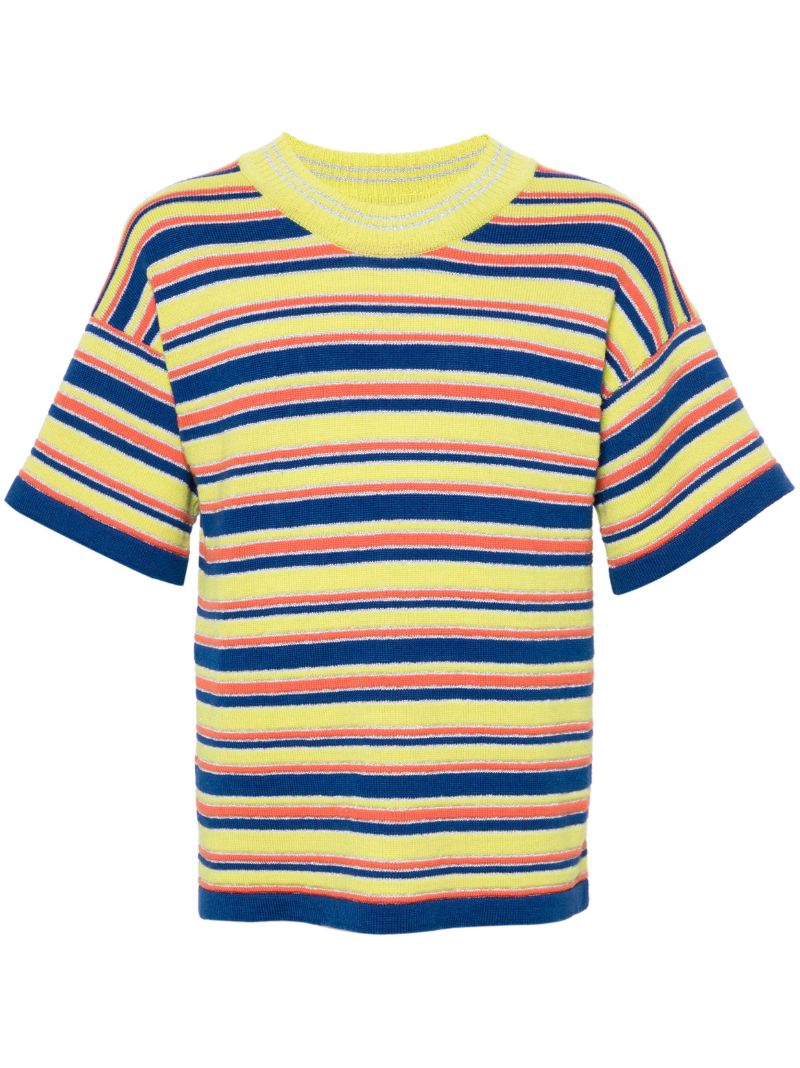 Yellow Striped Knit Top