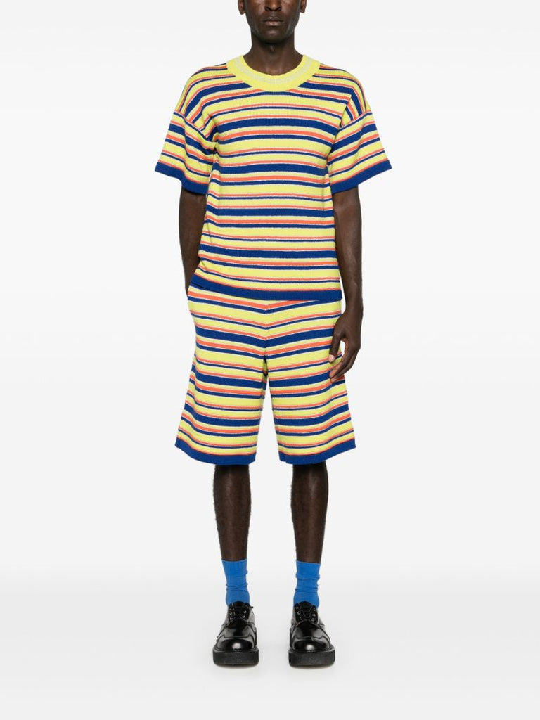 Yellow Striped Knit Top