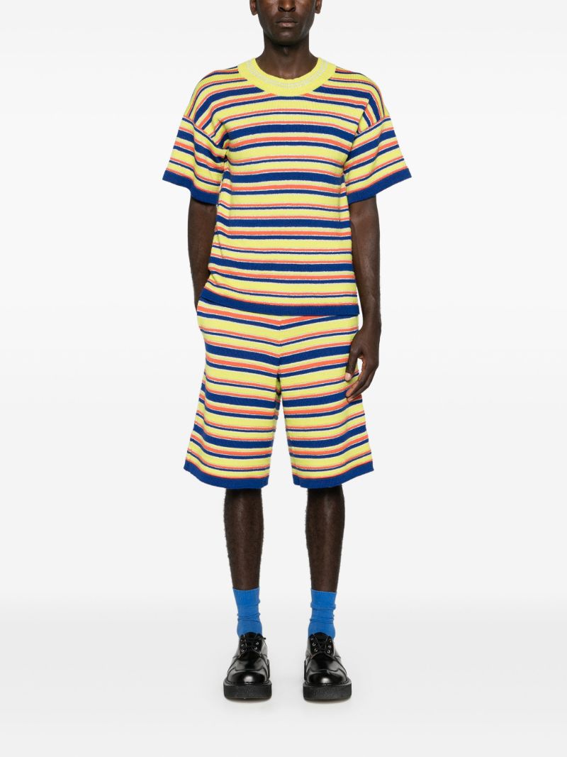 Yellow Striped Knit Top