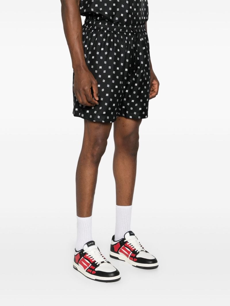 Black Ma Logo Silk Shorts