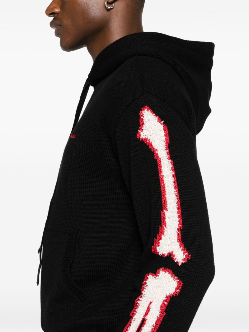 Black Bones Cotton Hoodie