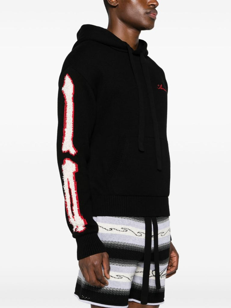 Black Bones Cotton Hoodie
