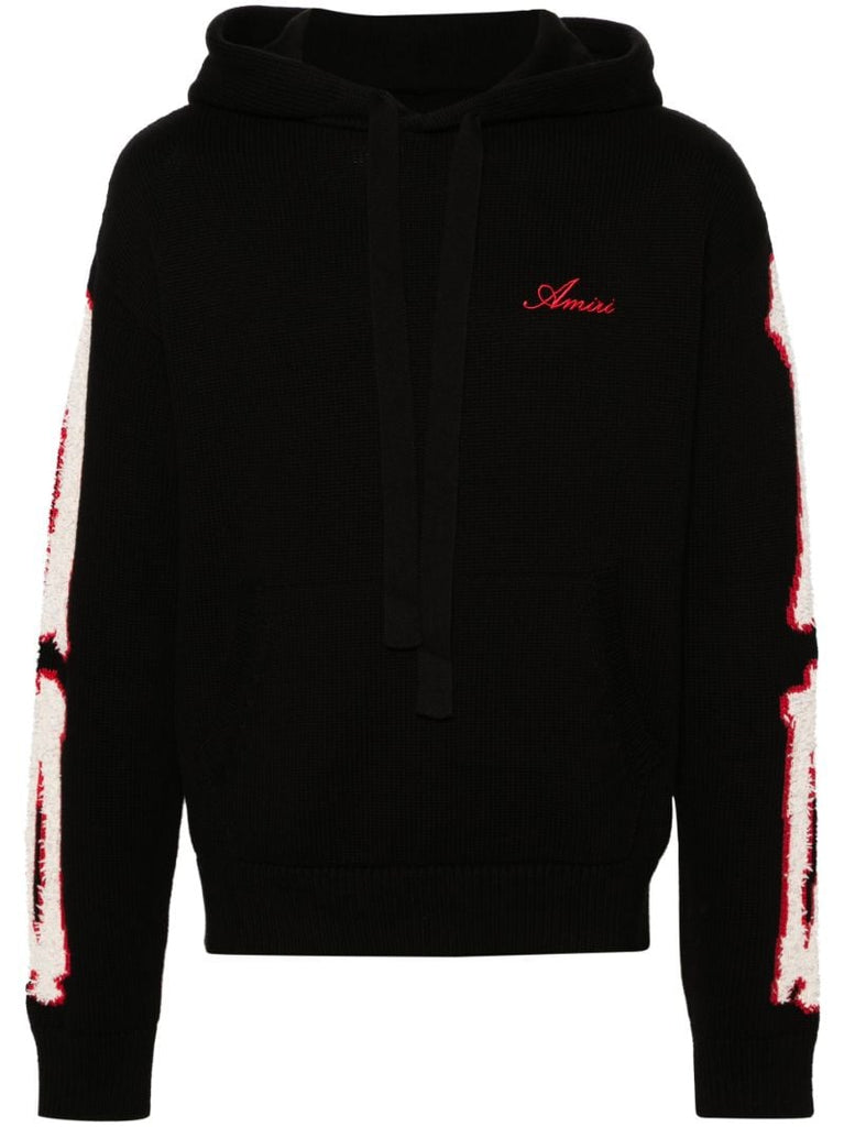 Black Bones Cotton Hoodie