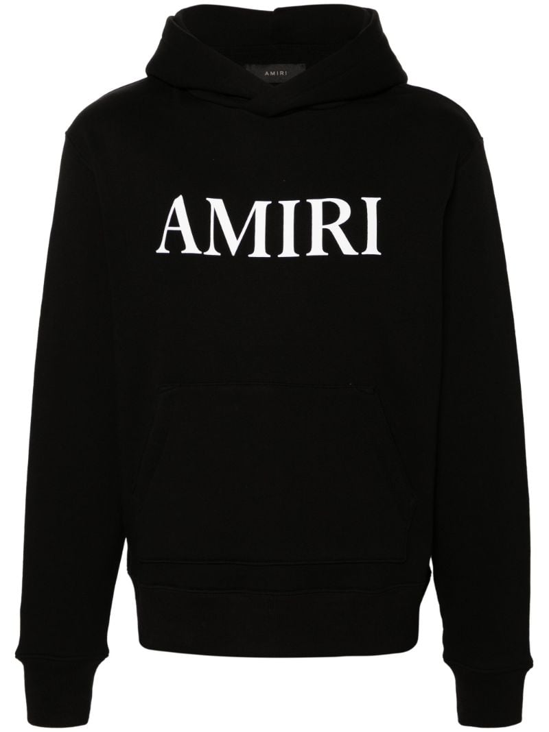 Black Logo-print Cotton Hoodie