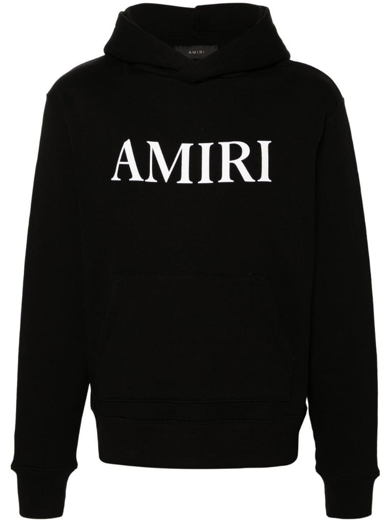Black Logo-print Cotton Hoodie