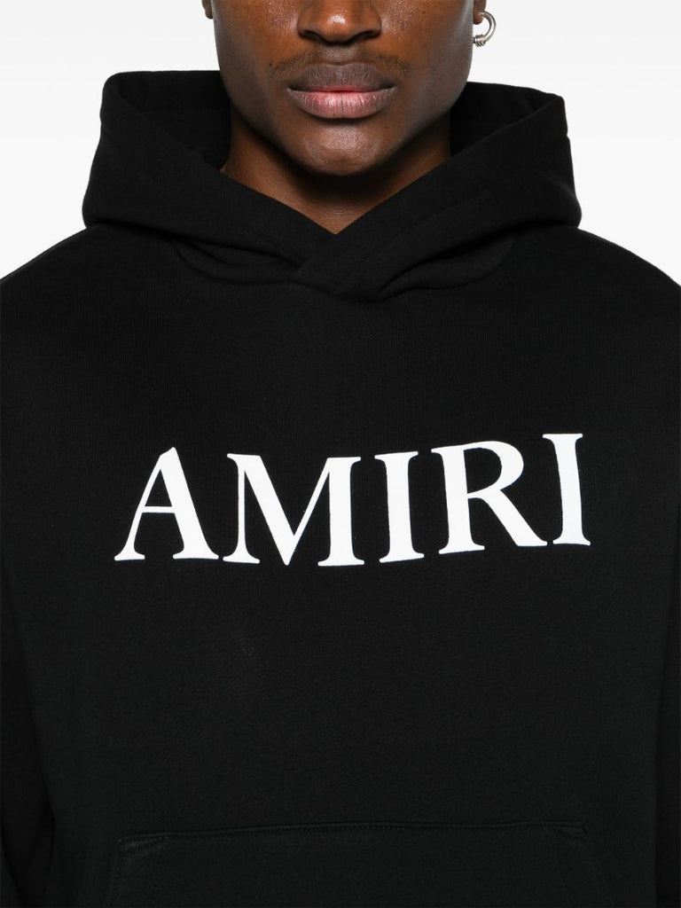 Black Logo-print Cotton Hoodie