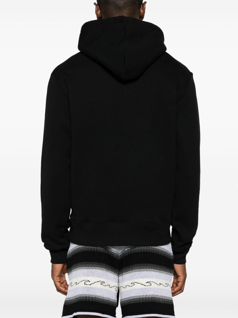 Black Logo-print Cotton Hoodie
