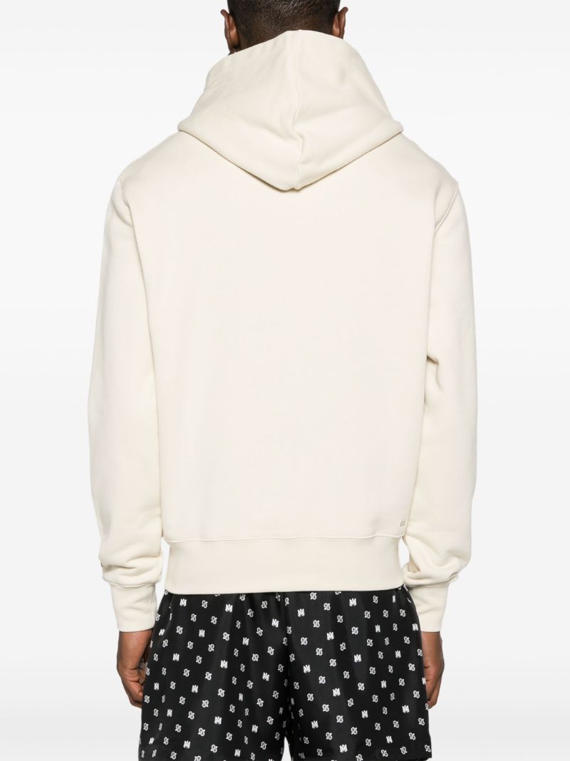 Neutral Logo Print Cotton Hoodie