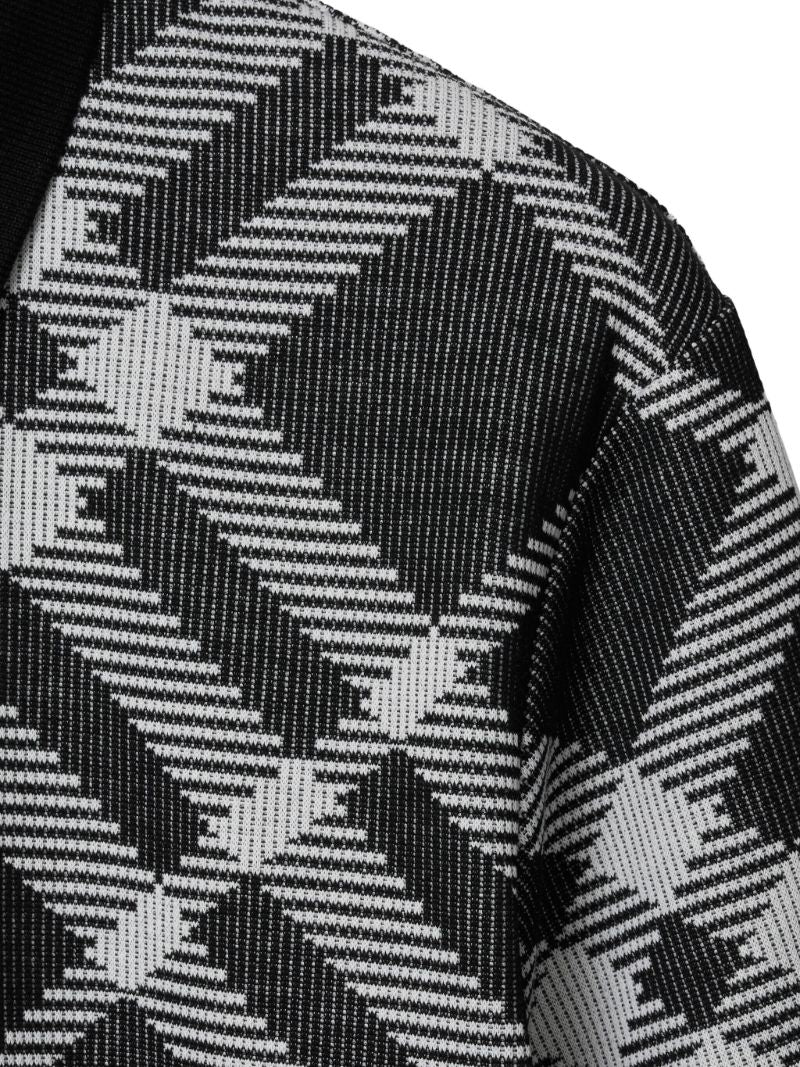 Black Checked Polo Shirt