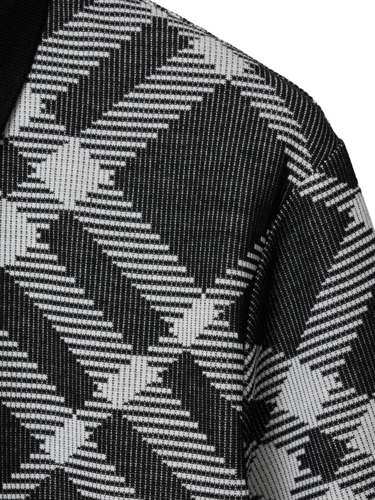 Black Checked Polo Shirt