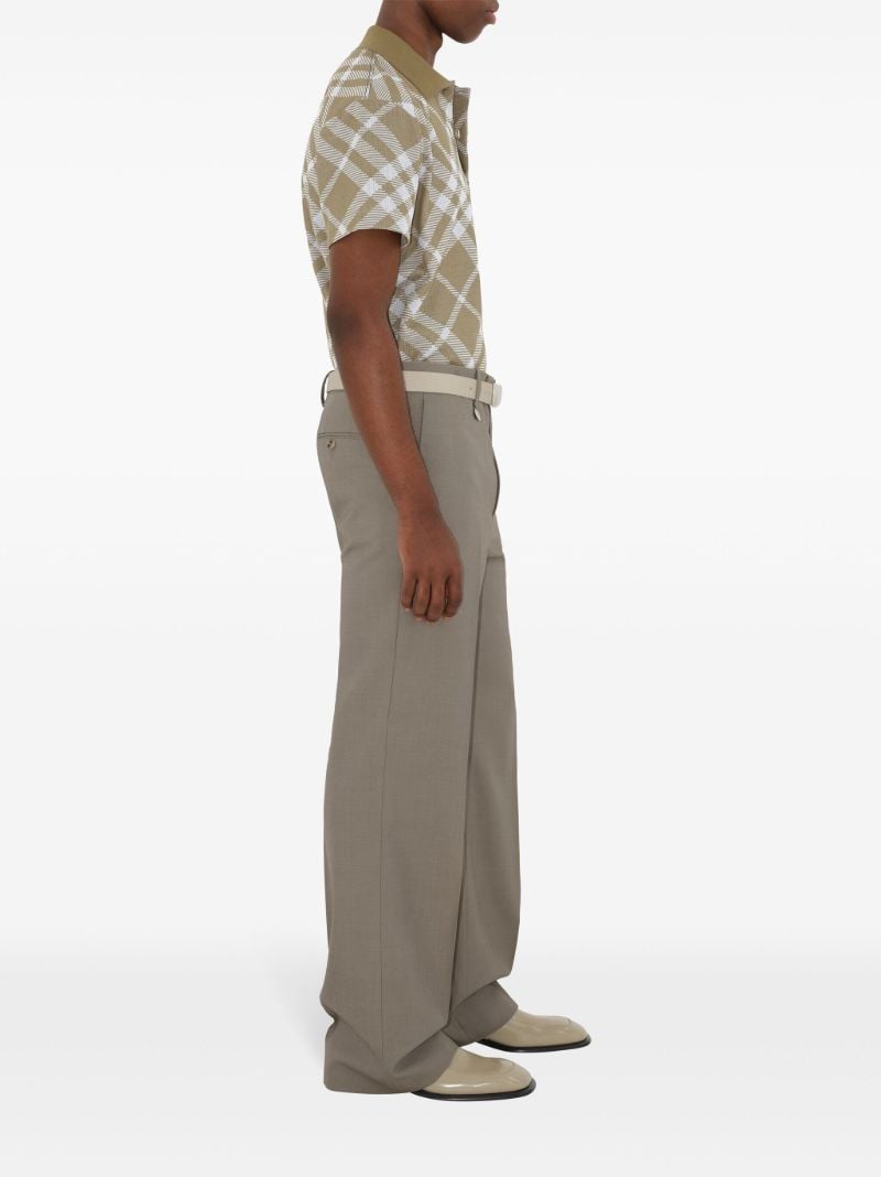 Neutral Checked Polo Shirt