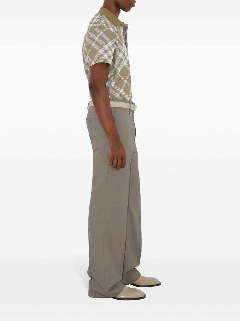 Neutral Checked Polo Shirt