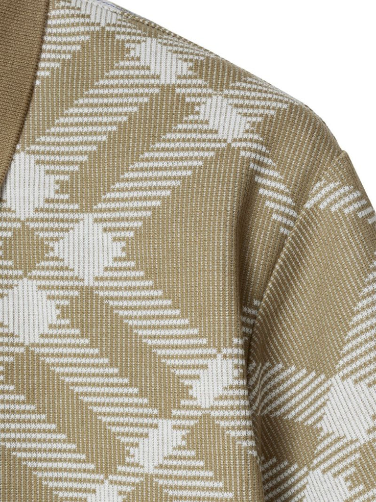 Neutral Checked Polo Shirt