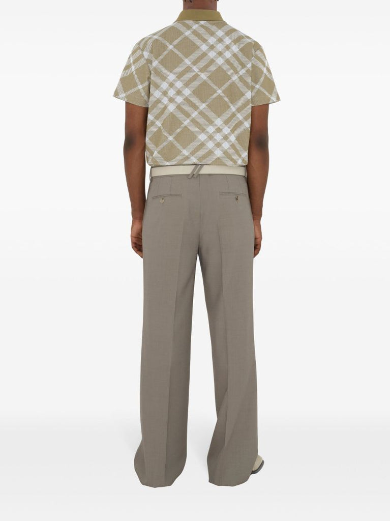 Neutral Checked Polo Shirt