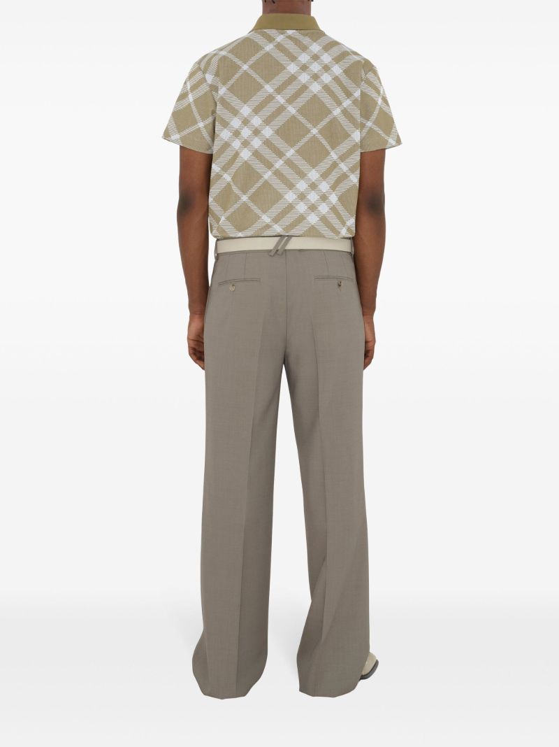 Neutral Checked Polo Shirt
