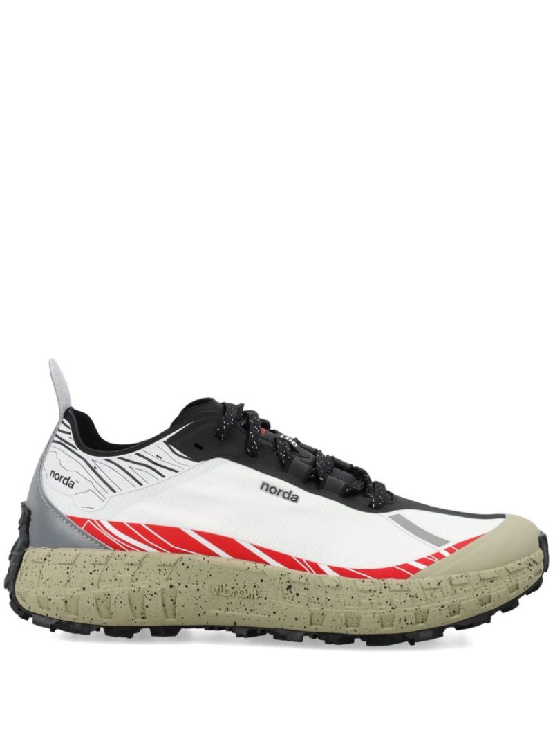 White 001 Lace-up Sneakers