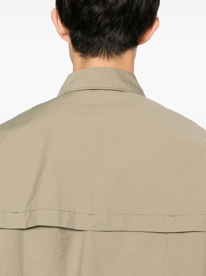 Green Short-sleeve Cotton Shirt