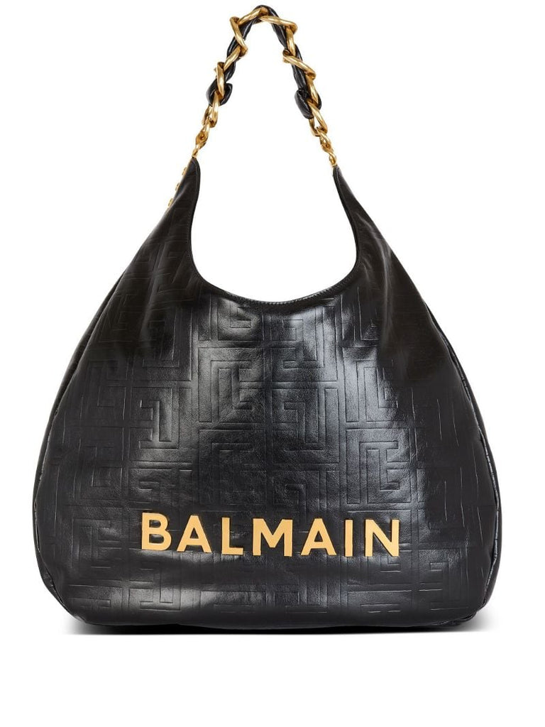 Black 1945 Large Soft Hobo Bag