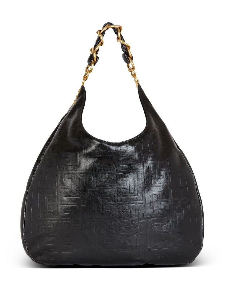 Black 1945 Large Soft Hobo Bag