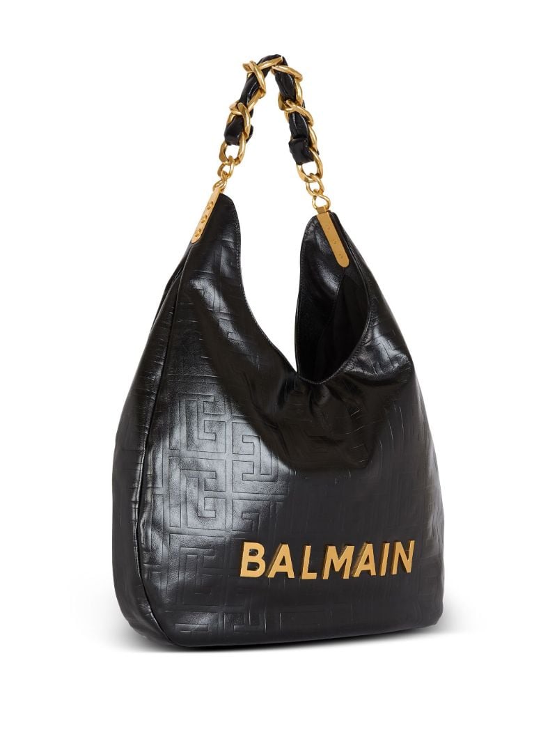 Black 1945 Large Soft Hobo Bag