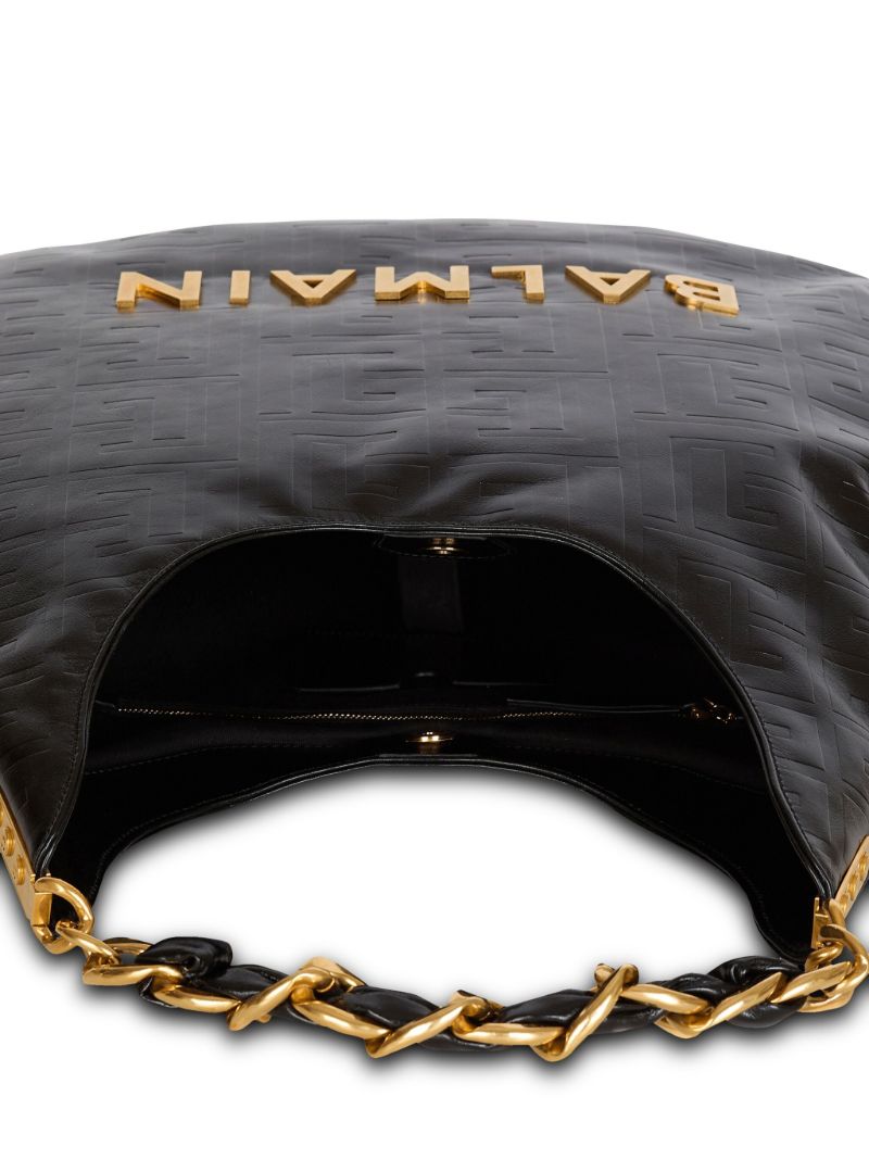 Black 1945 Large Soft Hobo Bag