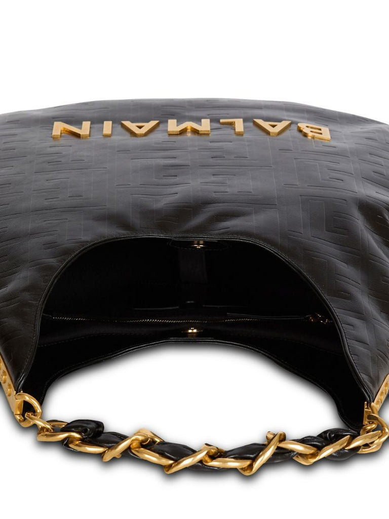 Black 1945 Large Soft Hobo Bag