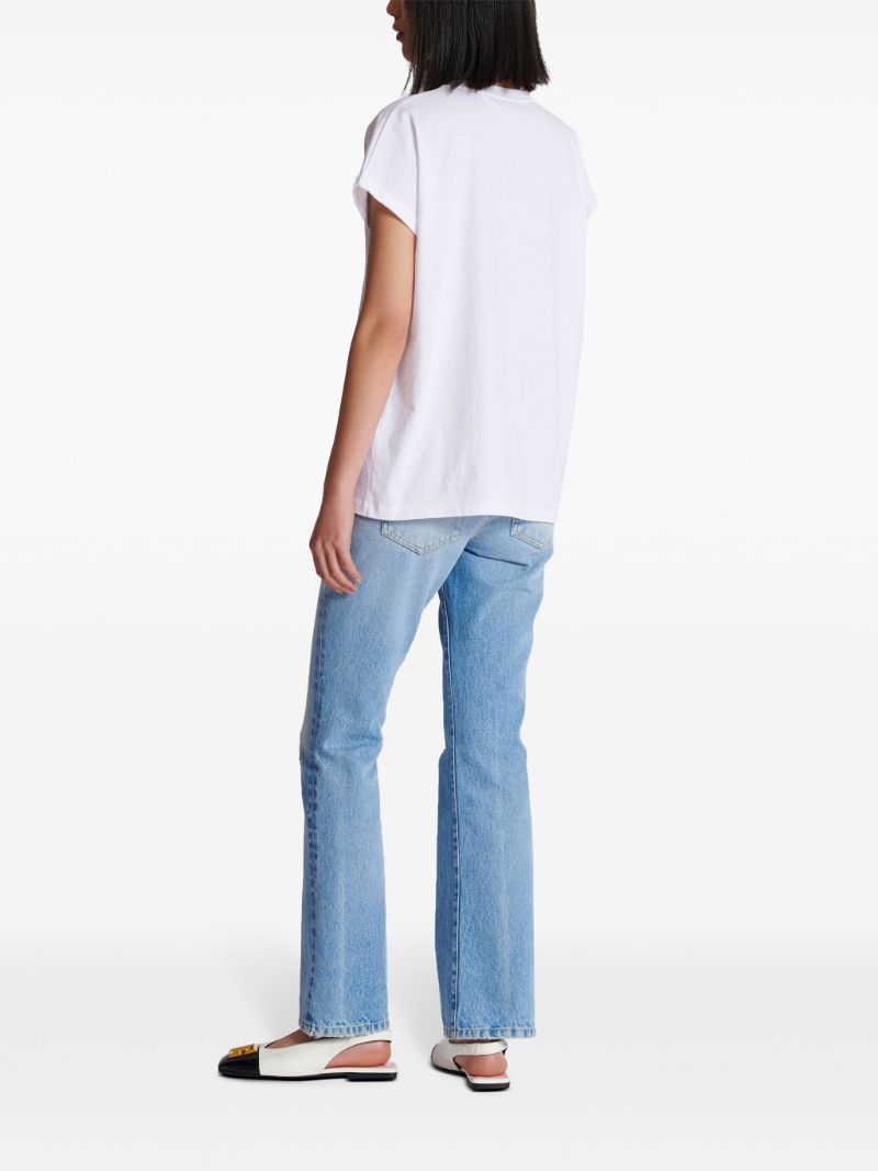 White Flamingo-print Cotton T-shirt