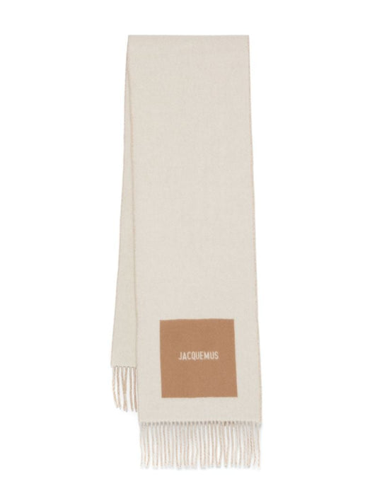 Neutral Logo Jacquard Scarf