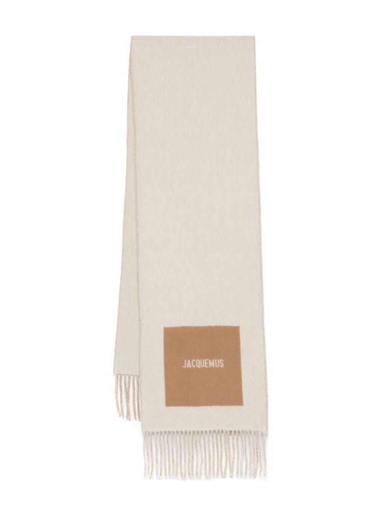 Neutral Logo Jacquard Scarf