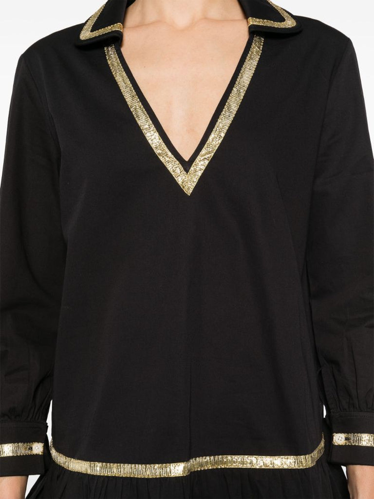 Black Sequin-embellished Dress