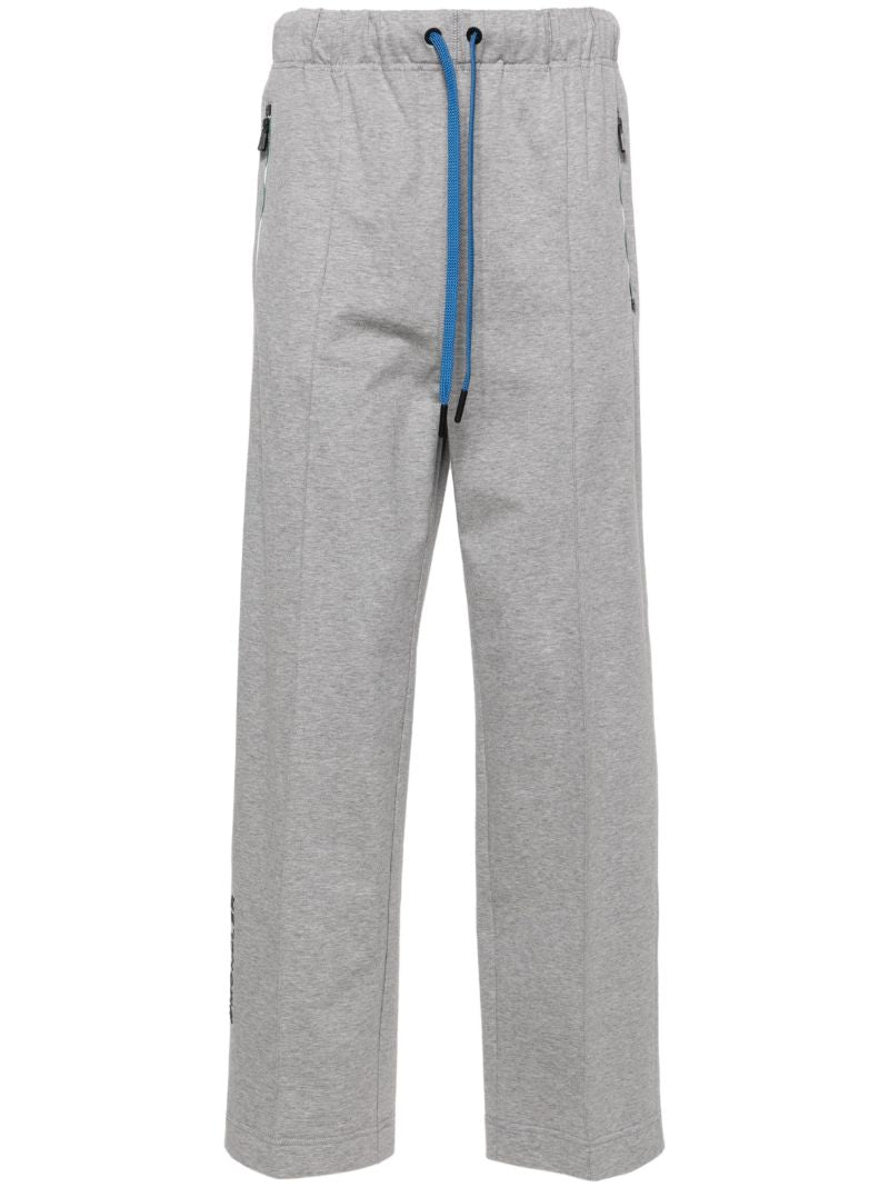 Grey Logo-print Cotton Track Pants