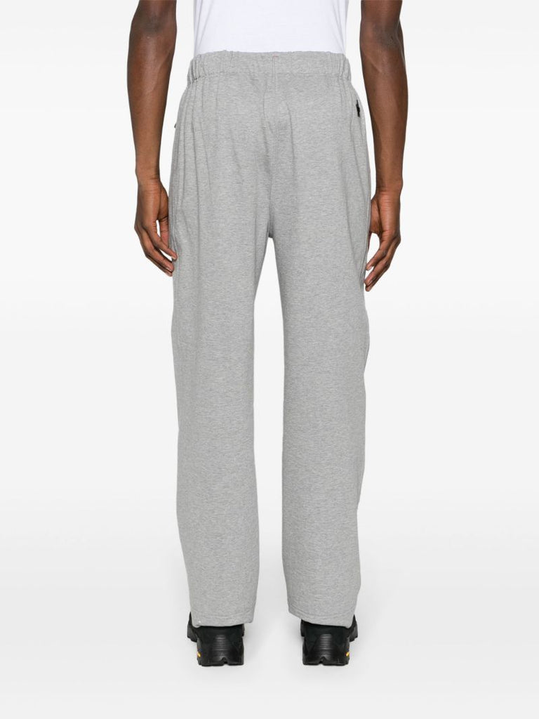 Grey Logo-print Cotton Track Pants