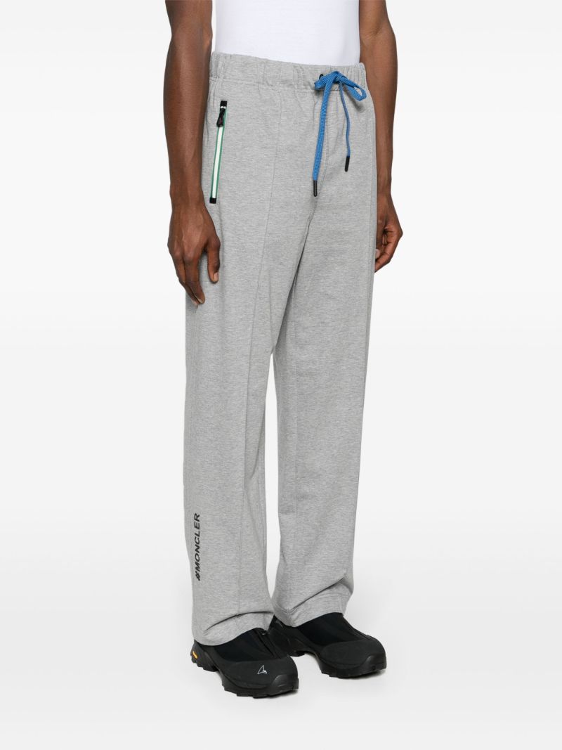 Grey Logo-print Cotton Track Pants