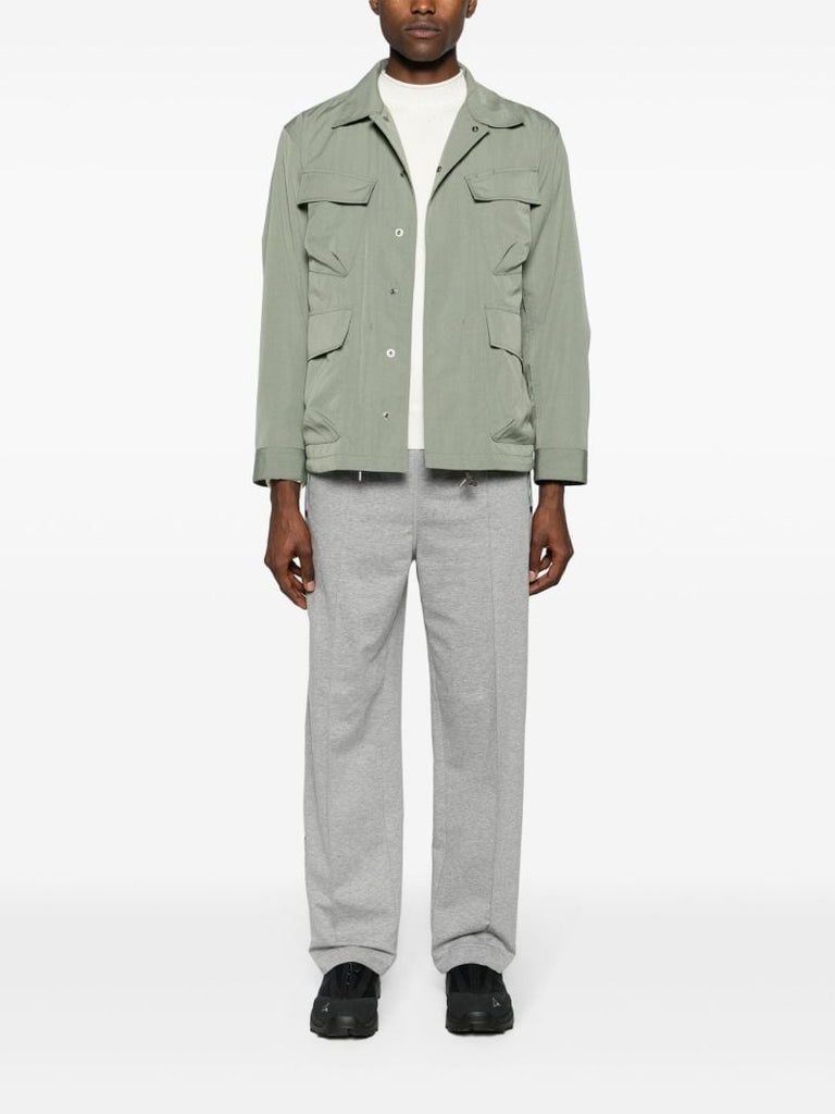 Grey Logo-print Cotton Track Pants