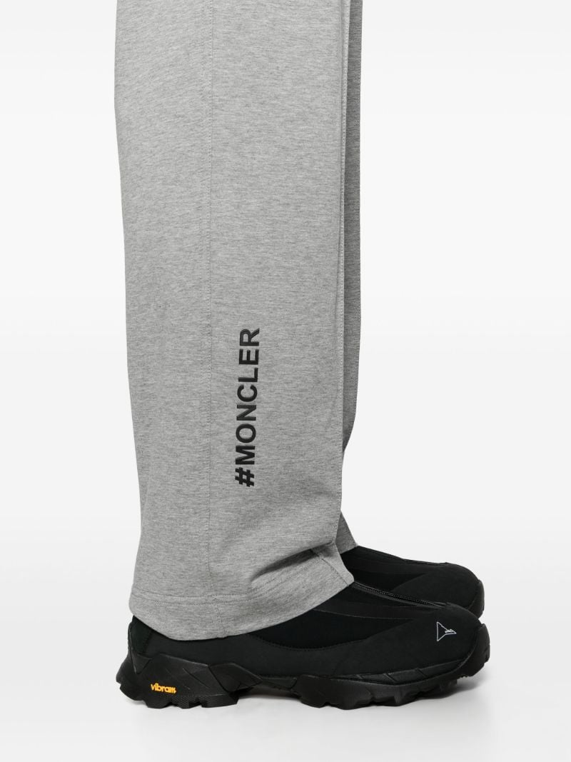 Grey Logo-print Cotton Track Pants