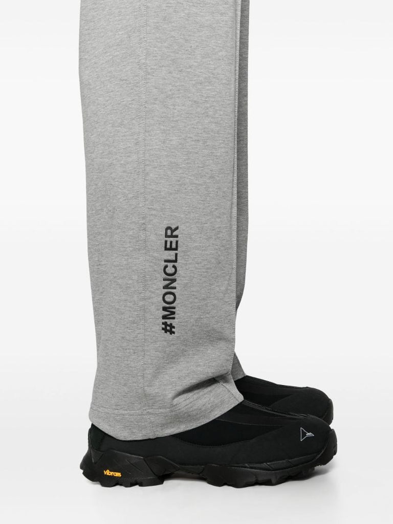 Grey Logo-print Cotton Track Pants
