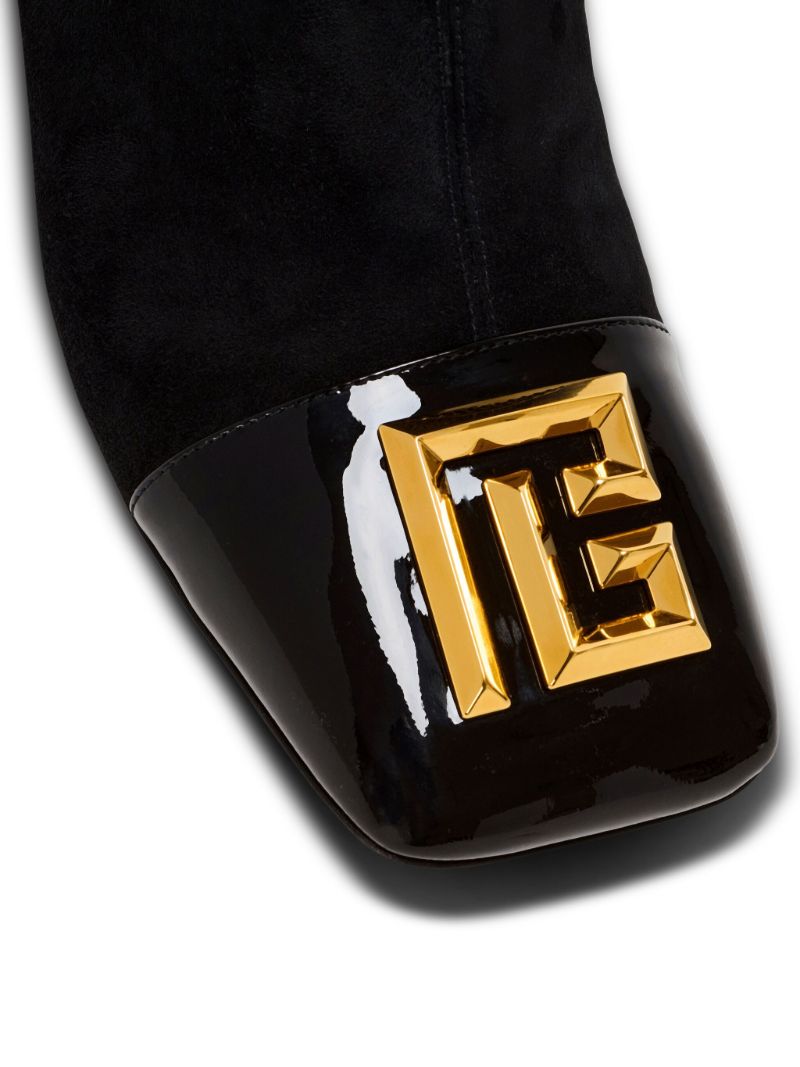 Black Edna 70 Suede Boots