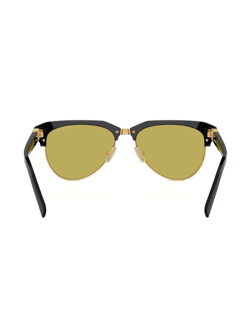 Black Runway Pilot-frame Sunglasses