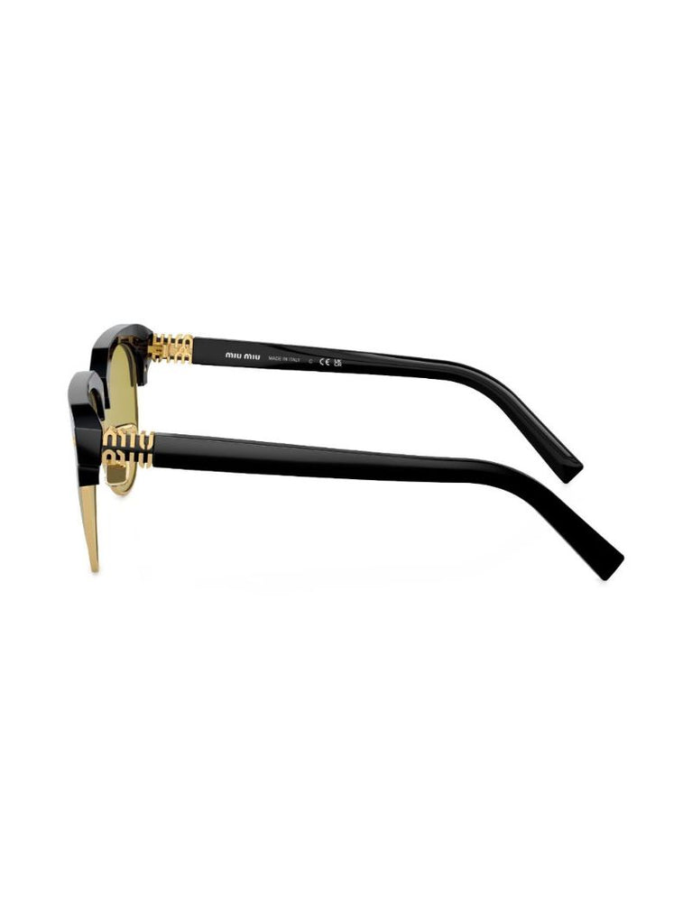 Black Runway Pilot-frame Sunglasses
