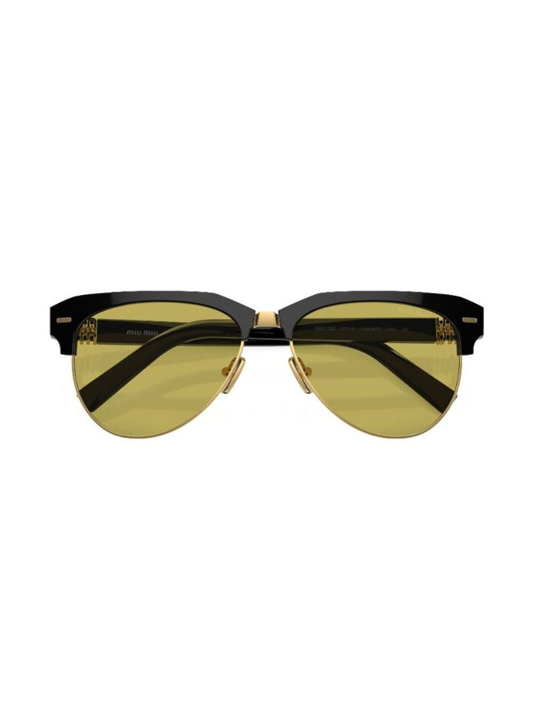 Black Runway Pilot-frame Sunglasses