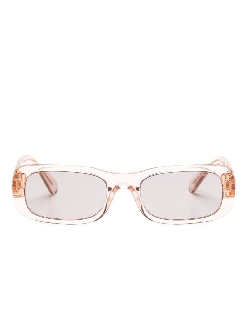 Pink Miu Glimpse Rectangle-frame Sunglasses