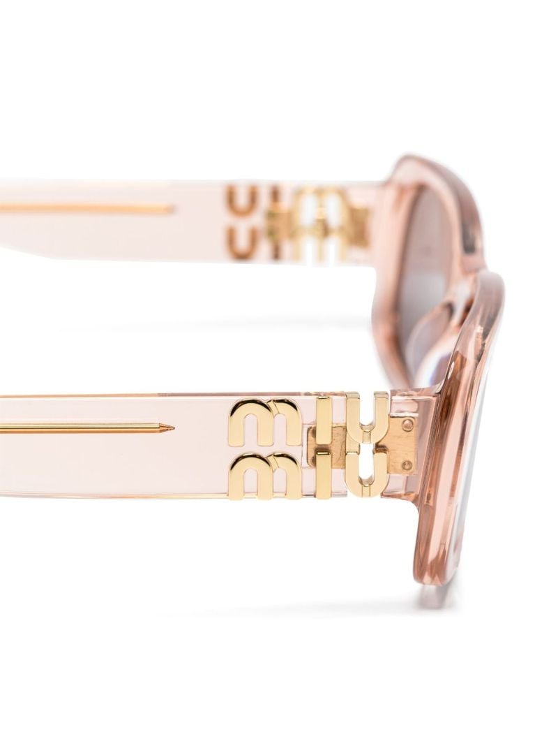 Pink Miu Glimpse Rectangle-frame Sunglasses