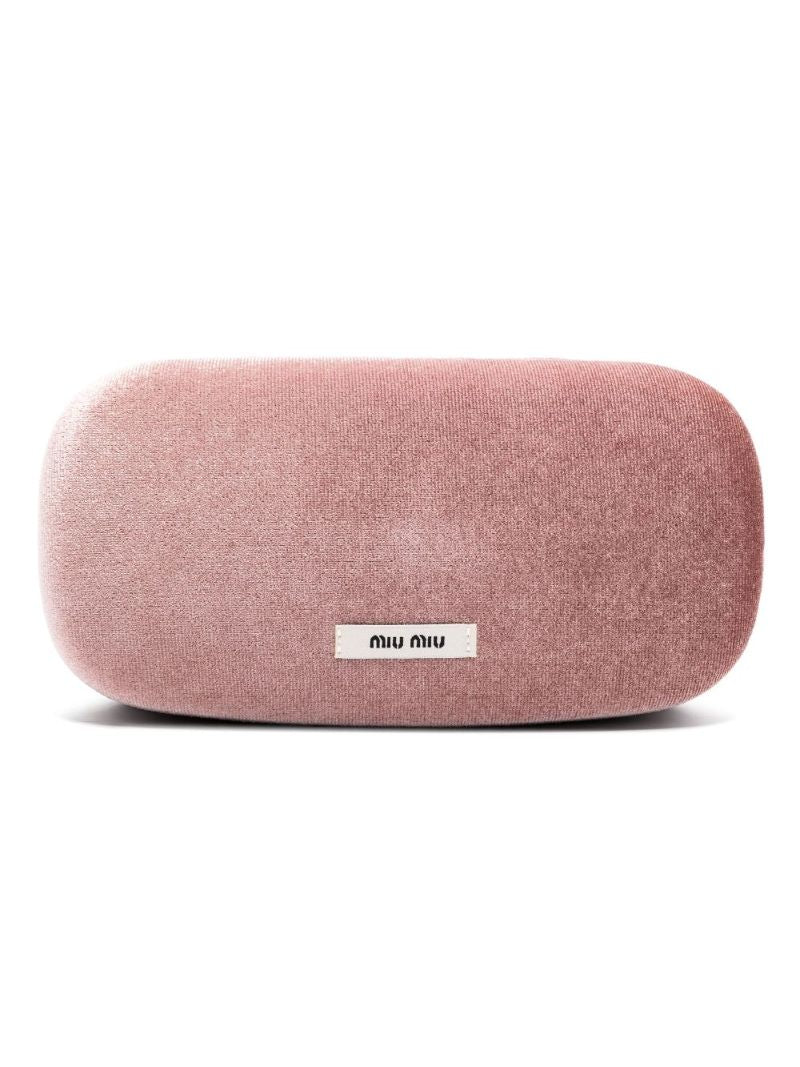 Pink Miu Glimpse Rectangle-frame Sunglasses