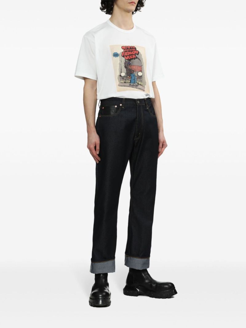 White Paris Fashion Week Cotton T-shirt