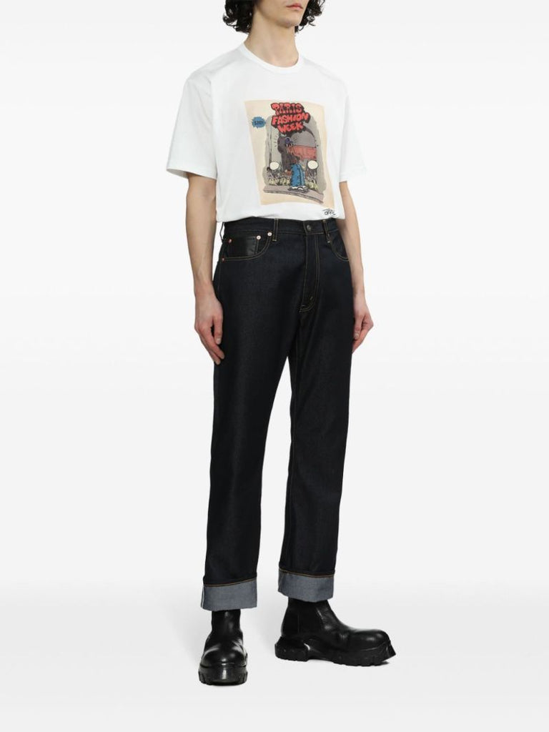 White Paris Fashion Week Cotton T-shirt