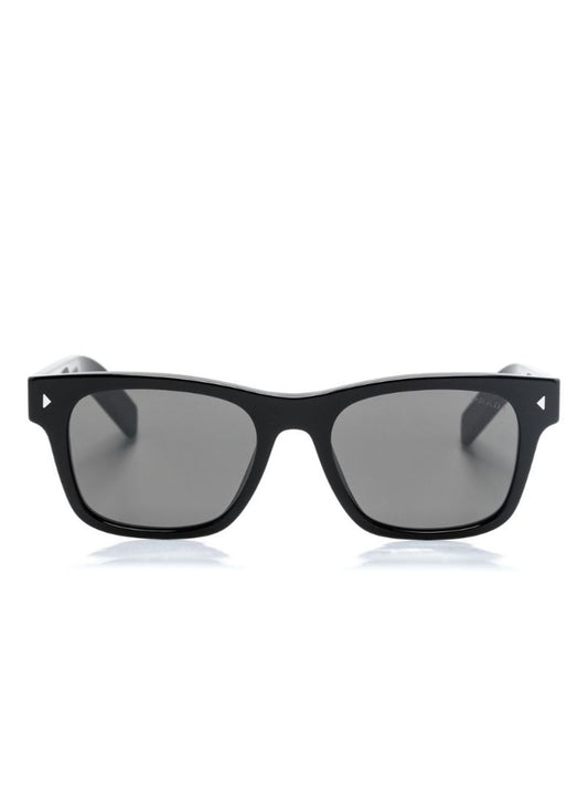 Black Logo Square-frame Sunglasses